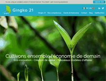 Tablet Screenshot of gingko21.com